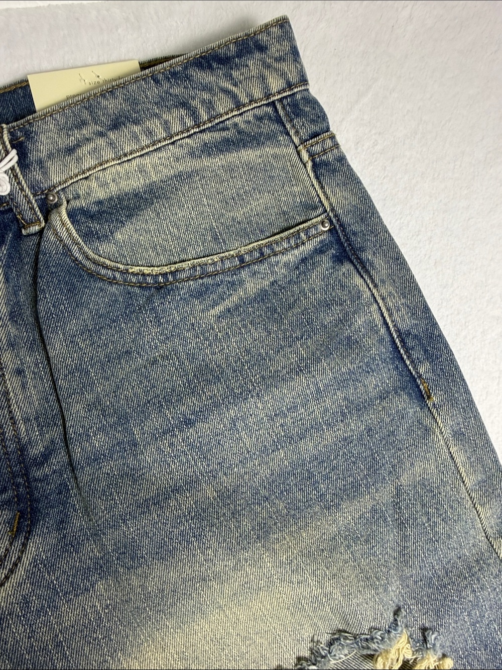 MNML Light Blue Denim Jeans with Tag and Hardware - Picture 6 of 10